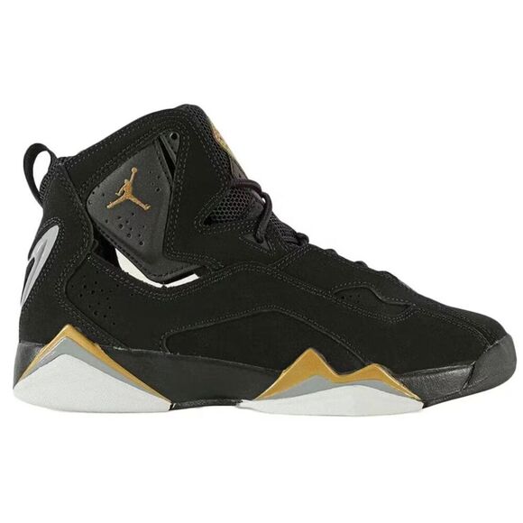 NIKE Air Jordan True Flight 'Black Metallic Gold' Sneakers GS Size 5.5Y